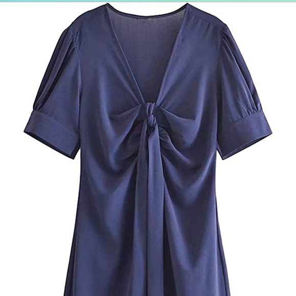 EUC Emerald green tie-front midi / maxi dress - Picture 7 of 8